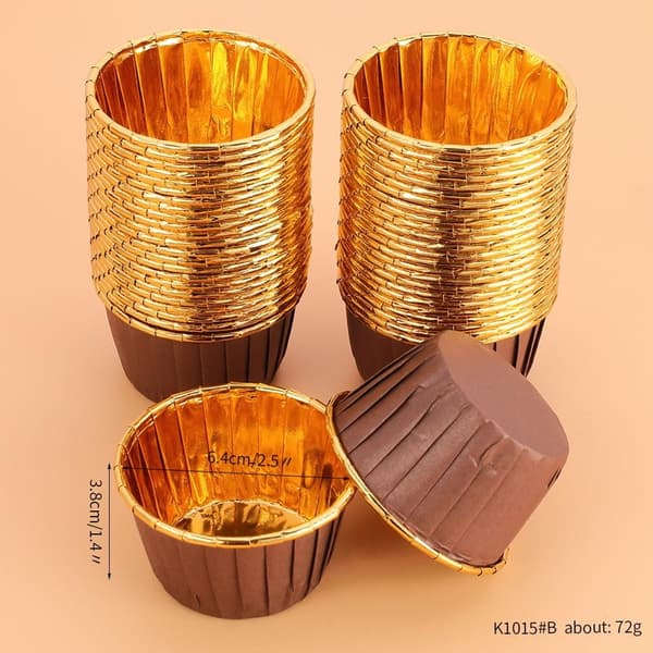 Muffinsformar BRUN GULD 50x39 mm / 50 st
