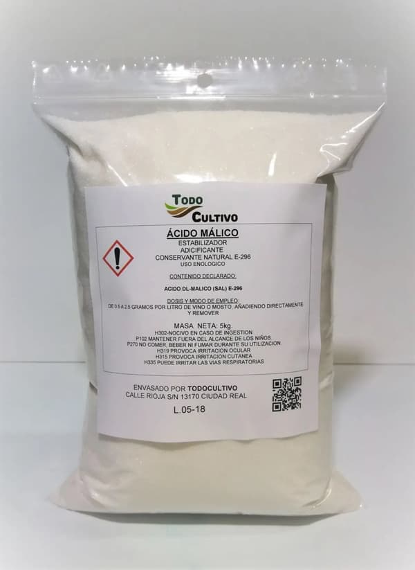Malinsyre, Stabiliser, Konserveringsmiddel,5 kg.