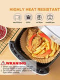 Miniatyrbild 7 av 8: 100 Pack 16cm Air Fryer Papper Engångspapper Pergament Formar