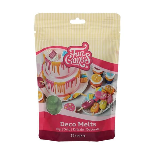 Deco Melts -suklaapastillit VIHREÄT 250 g Fun Cakes