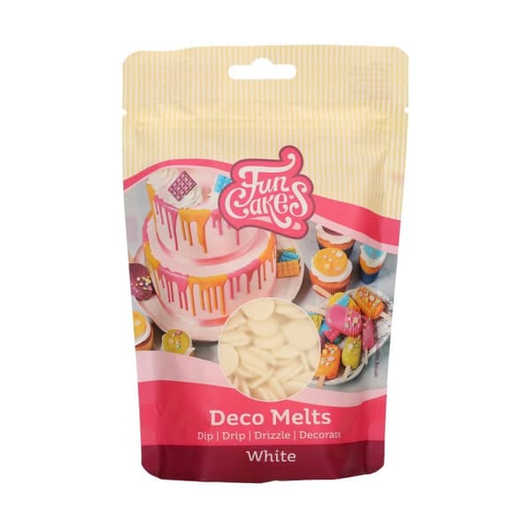 Deco Melts Chokoladepastiller HVIDE 250g Fun Cakes
