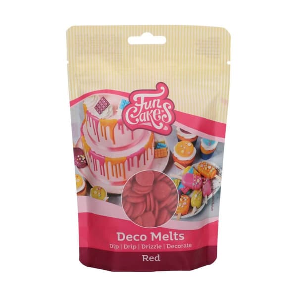 Deco Melts Chokladpastiller Röda 250g Fun Cakes