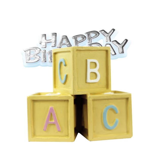 Creative Party Baby blokke & Motto Cake Topper Multicoloured One Size