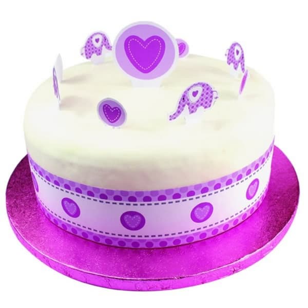 Creative Elephant Design Birthday Party Cake Toppers With Stickers