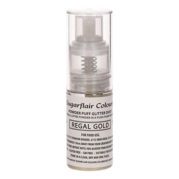 Sugarflair - Antik Gold Glitterspray 10g | Regal Gold