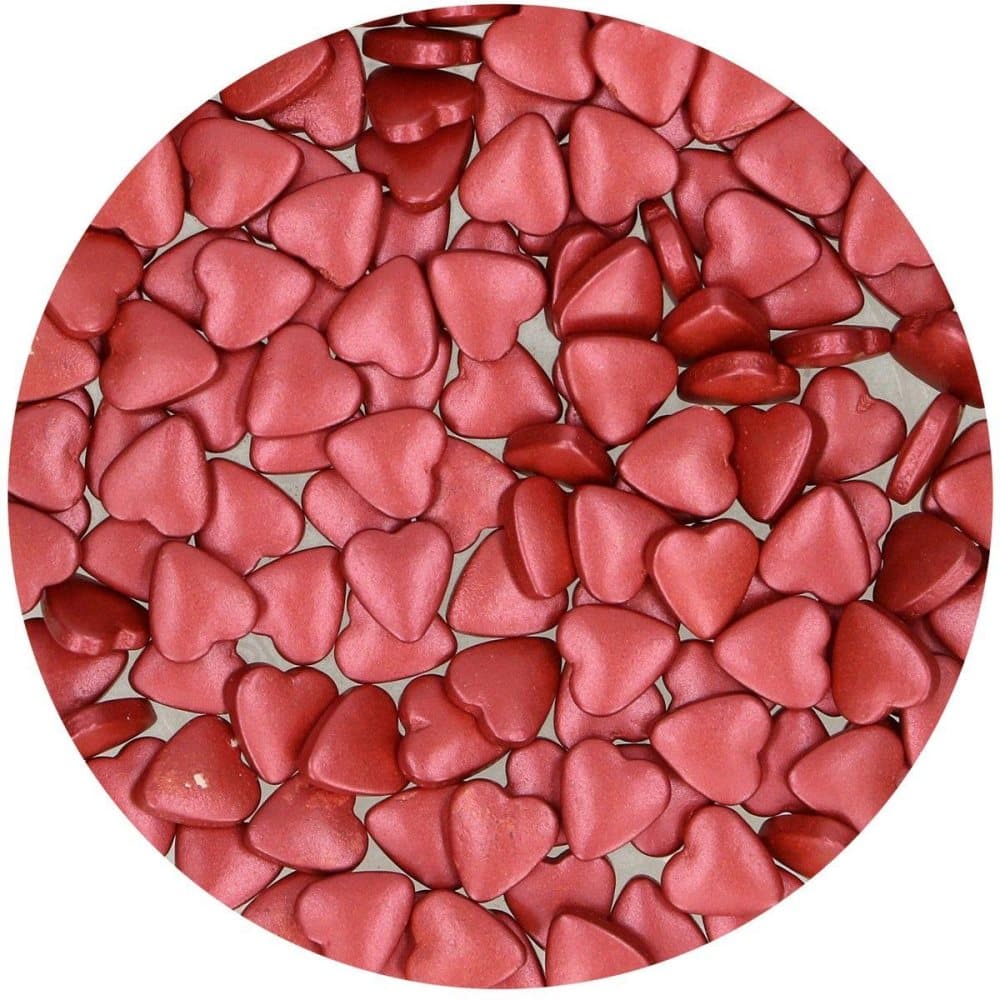 FunCakes Strössel Bordeaux Hjärtan Hearts Sprinkles G42374