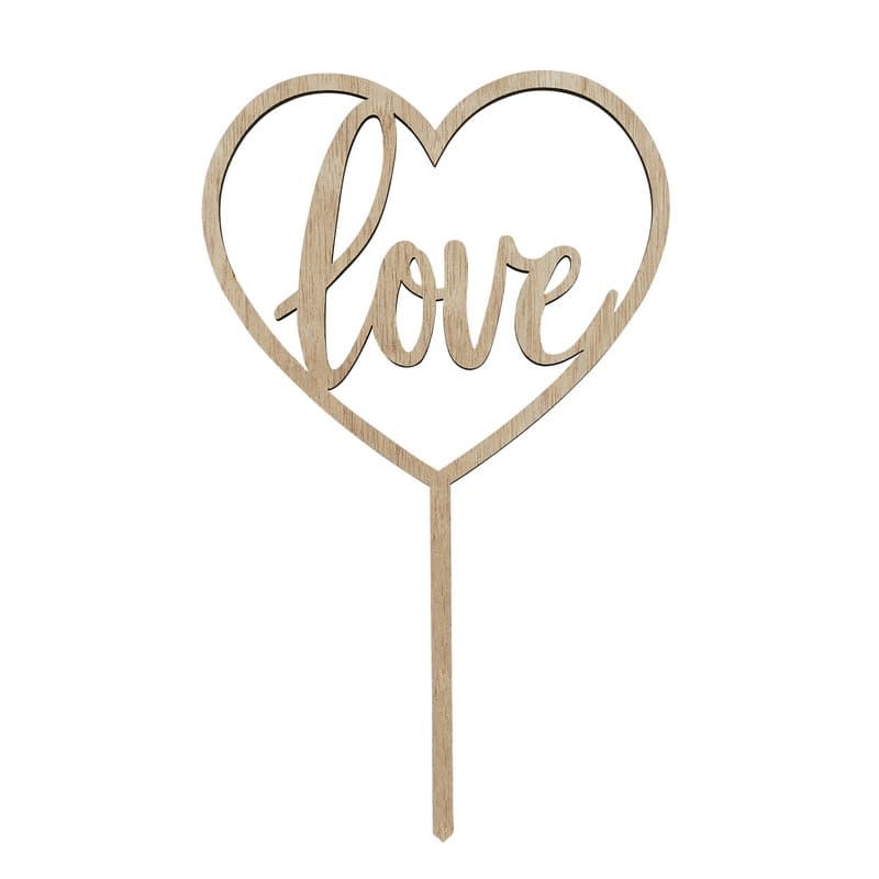 Tårtdekorationer trä love