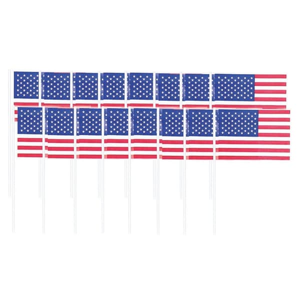 Amscan American Flag Party Picks (Pack of 120) White/Blue/Red One Size