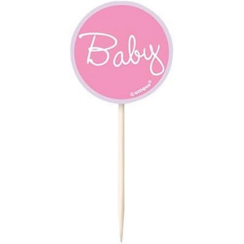 Unique Party Stork Baby Shower Cupcake Topper Set (Pack of 48)