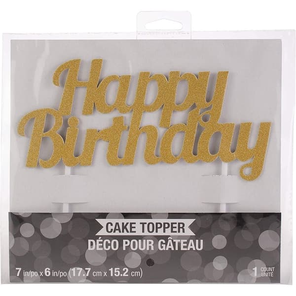 Creative Party Glitter Happy Birthday Cake Topper