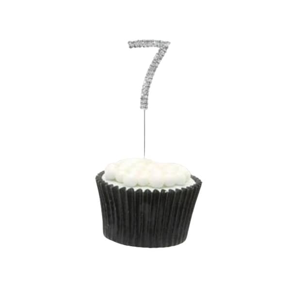 Apac Tårtspets med strass för 7-årsdag Silver/Clear One Size