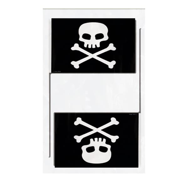 Creative Party Pirate Plastic Food Flags (Pack of 8)