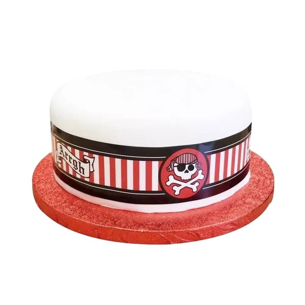 Anniversary House Pirate Cake Decoration Red/Black/White One Size
