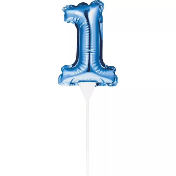 Creative Party Number 1st Birthday Cake Topper Blue Mini