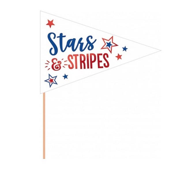 Amscan Patriotic Pennant Cake Decoration Multicoloured One Size