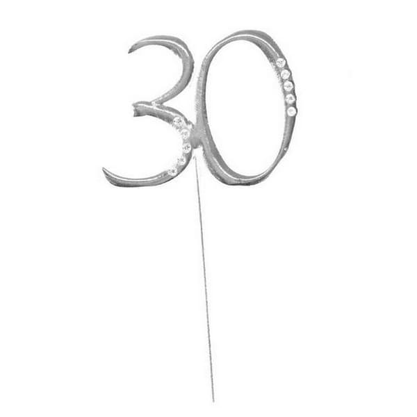 Apac Topping till 30-årstårta Silver One Size