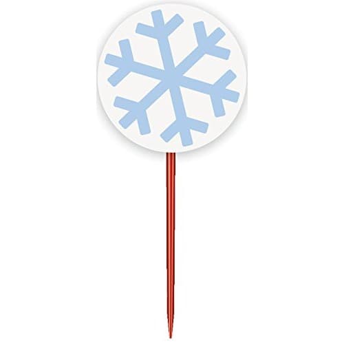Unique Party Snowflake Christmas Cupcake Topper Set (Pack of 48) Blue/White One Size