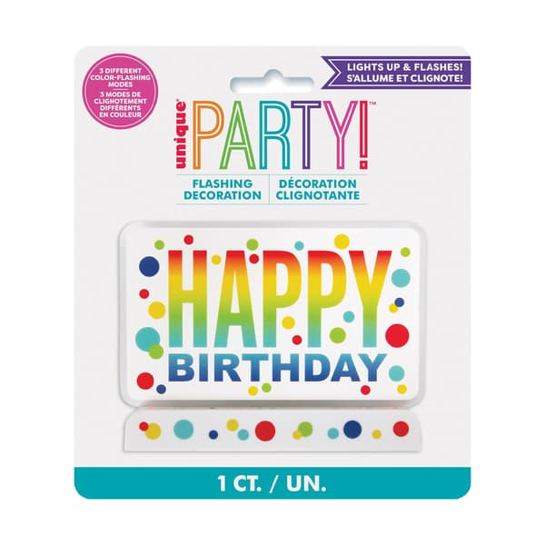 Unique Party Flashing Spotted Birthday Cake Topper