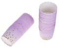 Pikkukuva 2 / 3: Paperikupit, muffinivuoat, violetit, kultaiset pisteet, 60xk55 mm/50 kpl.