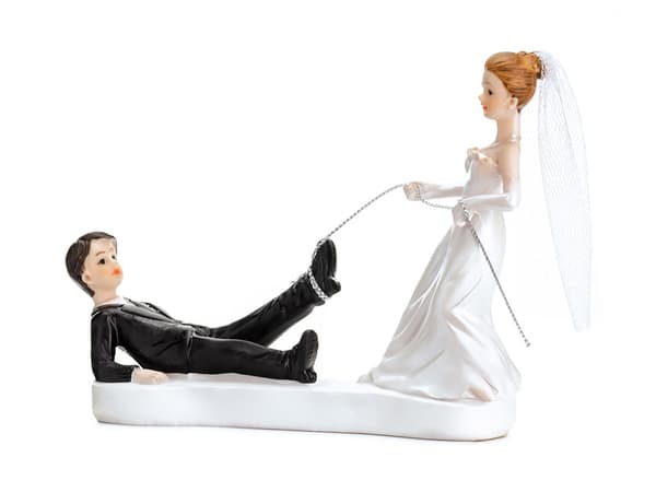 Brudeparfigur med reb, 13 cm (1 karton / 24 stk.)