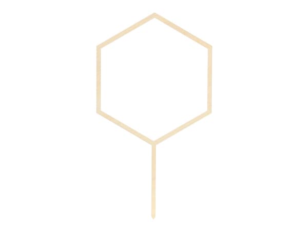 Trätopp Hexagon, 24 cm