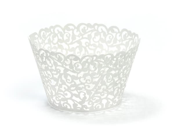 Muffinsformar, vita, 5,5 x 8,5 cm (1 förpackning / 10 st.)