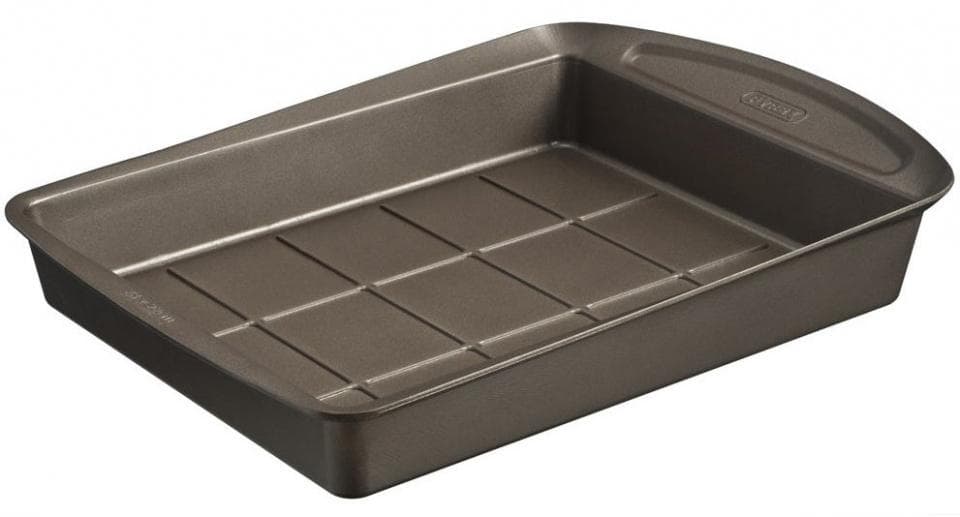 brownieform Asimetria 2,2 liter 28 cm kolstål brun