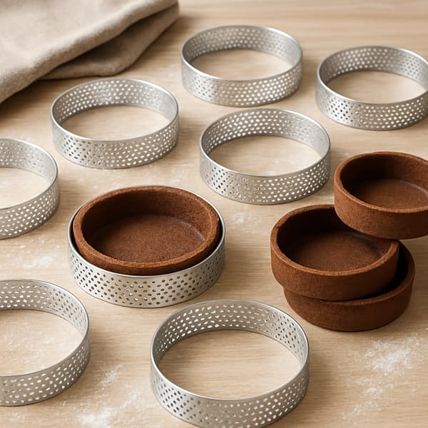 Perforerad pajform med kant 8 cm / 6 delar