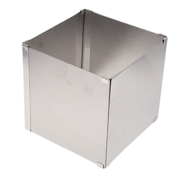 Justerbar kant hög 15 cm rektangulär 15x15/28x28 cm bakplåtsform
