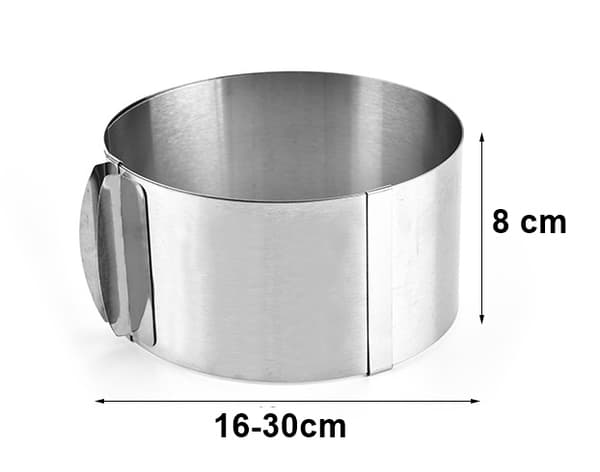 Tårtkant 8 cm justerbar 16-30 tårtring + 2X GRATIS KLÄMMOR