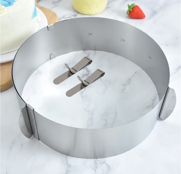 Tårtkant 8 cm justerbar 16-30 tårtring + 2X GRATIS KLÄMMOR
