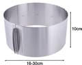 Miniatyrbillede 3 af 5: Kagekant 10 cm justerbar 16-30 kagering + 2X GRATIS KLIPS
