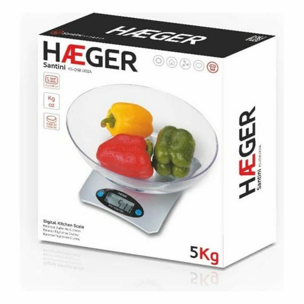 Köksvåg Haeger KS-05B.002B 5 kg Svart