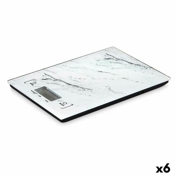 køkkenvægt Kinvara EKS-022 5KG Hvid 5 kg Marmor (6 enheder)