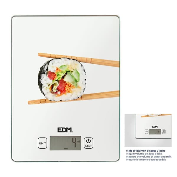 køkkenvægt EDM 07526 Hvid 5 kg