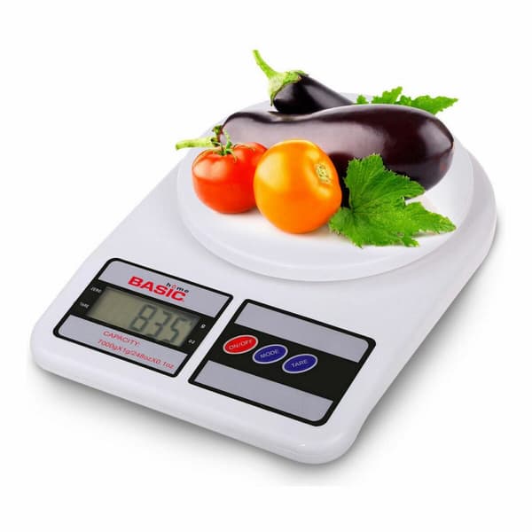 køkkenvægt Basic Home Digital 7 kg Hvid 23 x 16 x 3,6 cm (6 enheder)