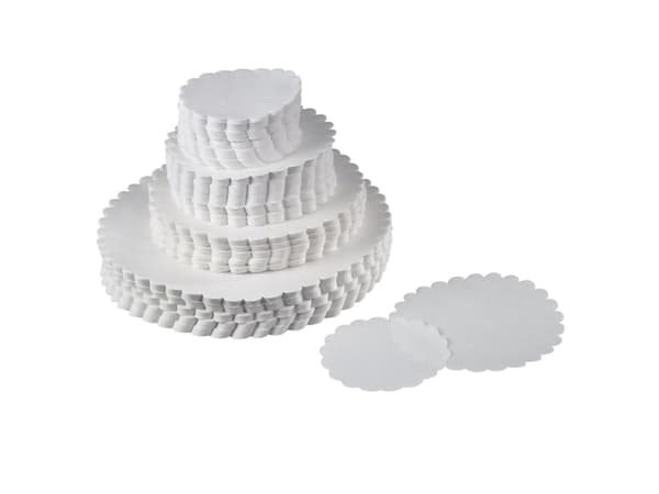 Tallrikarpapper präglat 22 cm runt 500 st/förpackning - (500 st.)