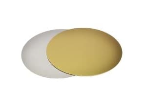 Kagepap Ø160mm 800g sølv/guld,100 stk/krt