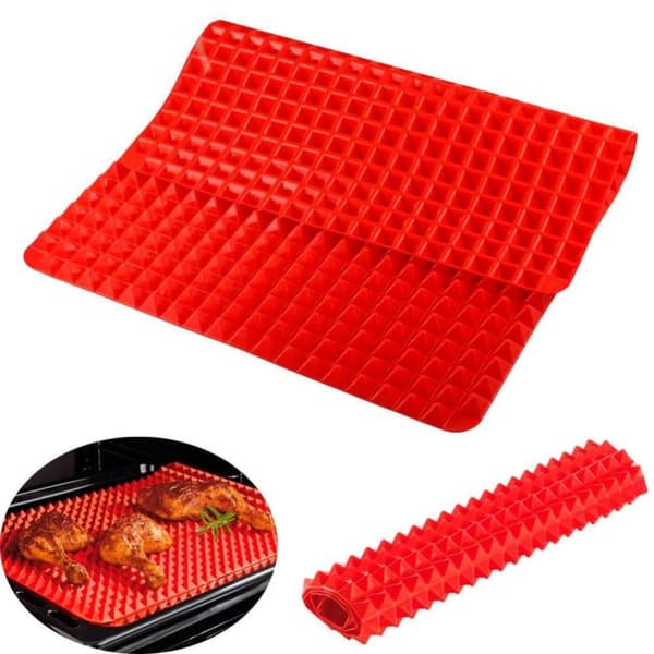 Non-Stick silikon ugnsmatta, Pyramid format hälsosam matlagning.