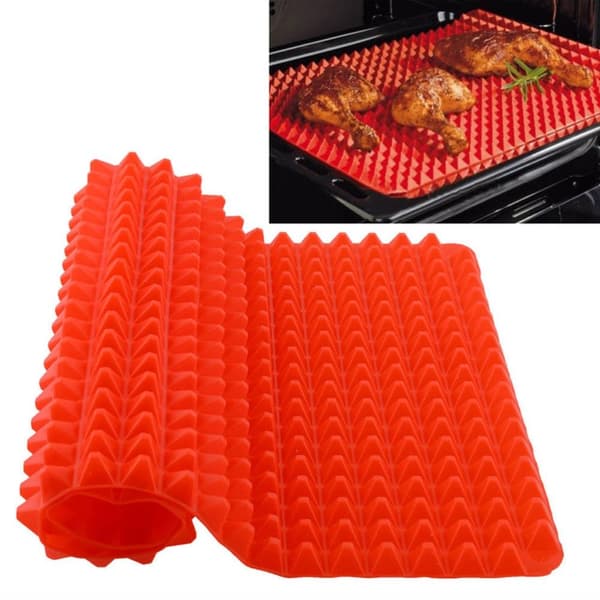 Non-Stick silikon ugnsmatta, Pyramid format hälsosam matlagning.