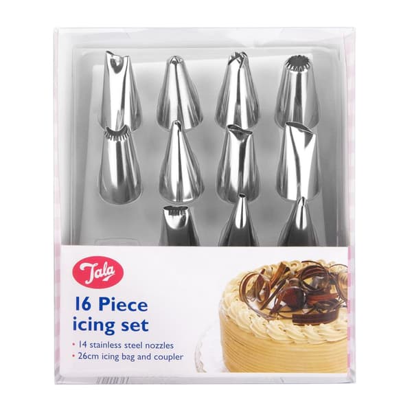Tala Dekoreringssett 16 deler (14 Munnstykker, Pose og Kobling)