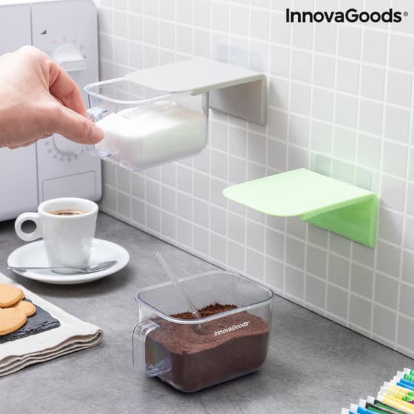 Aftagelige selvklæbende køkkenbeholdere Handstore InnovaGoods Pakke med 2 stk