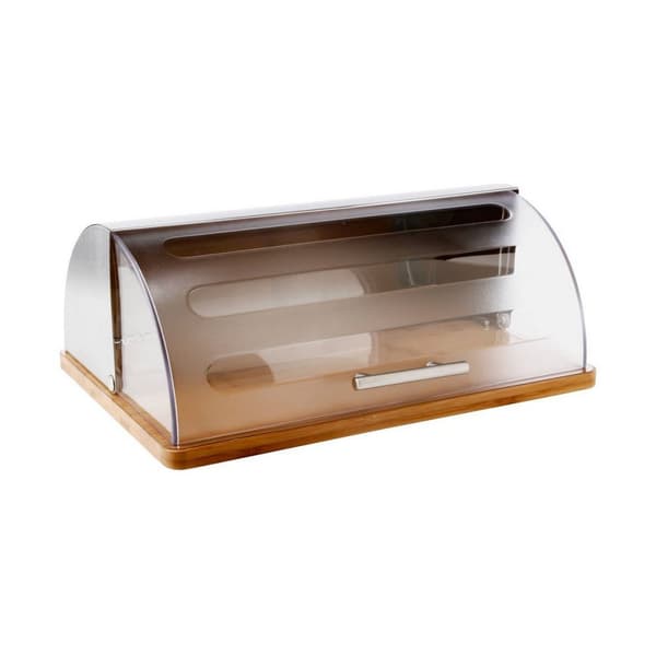 Brødkurv 5five Simply Smart Bambou cuisine Sølv Forkrommet 39 x 26,5 x 15,5 cm Tre