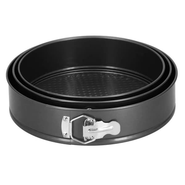 Tårtformar - SPRINGOS® - Set med 3 runda tallrikar - Diameter 23, 25, 27 cm - Non-stick - Stål