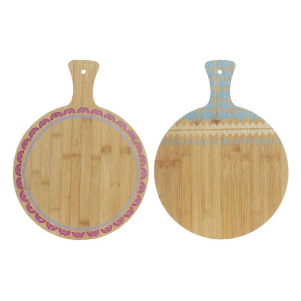 Skärbräda DKD Home Decor Tropiskt Naturell Turkos Rödbrun 30 x 40 x 1 cm