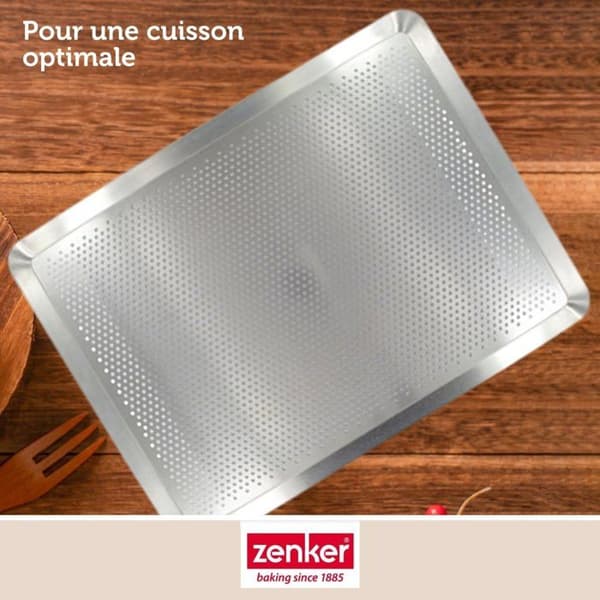 Perforerad bakplåt 40 x 30 cm i aluminium 18/10 Zenker Special Cooking