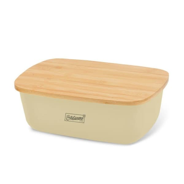 Brödkorg Feel Maestro MR-1776-IVORY Elfenben Trä Plast 1 Delar 34,5 x 13 x 23,5 cm