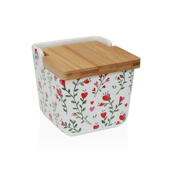 Saltkar med lock Versa Lover Keramik 8,8 x 8,5 x 8,8 cm