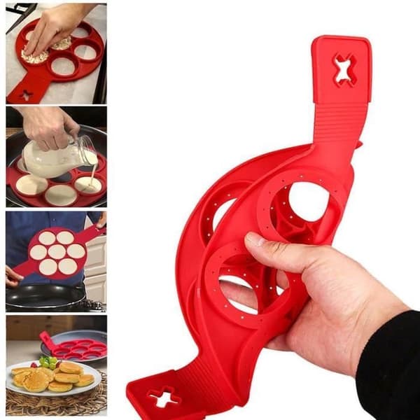 Köksredskap - Flippin'Fantastic - Non-stick crepe maker - Röd - Silikon - Lätt att rengöra