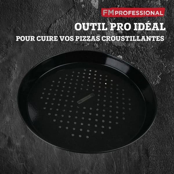 Rund perforerad pizzaplåt för ugn och grill 32 cm FM Professional Barbecue